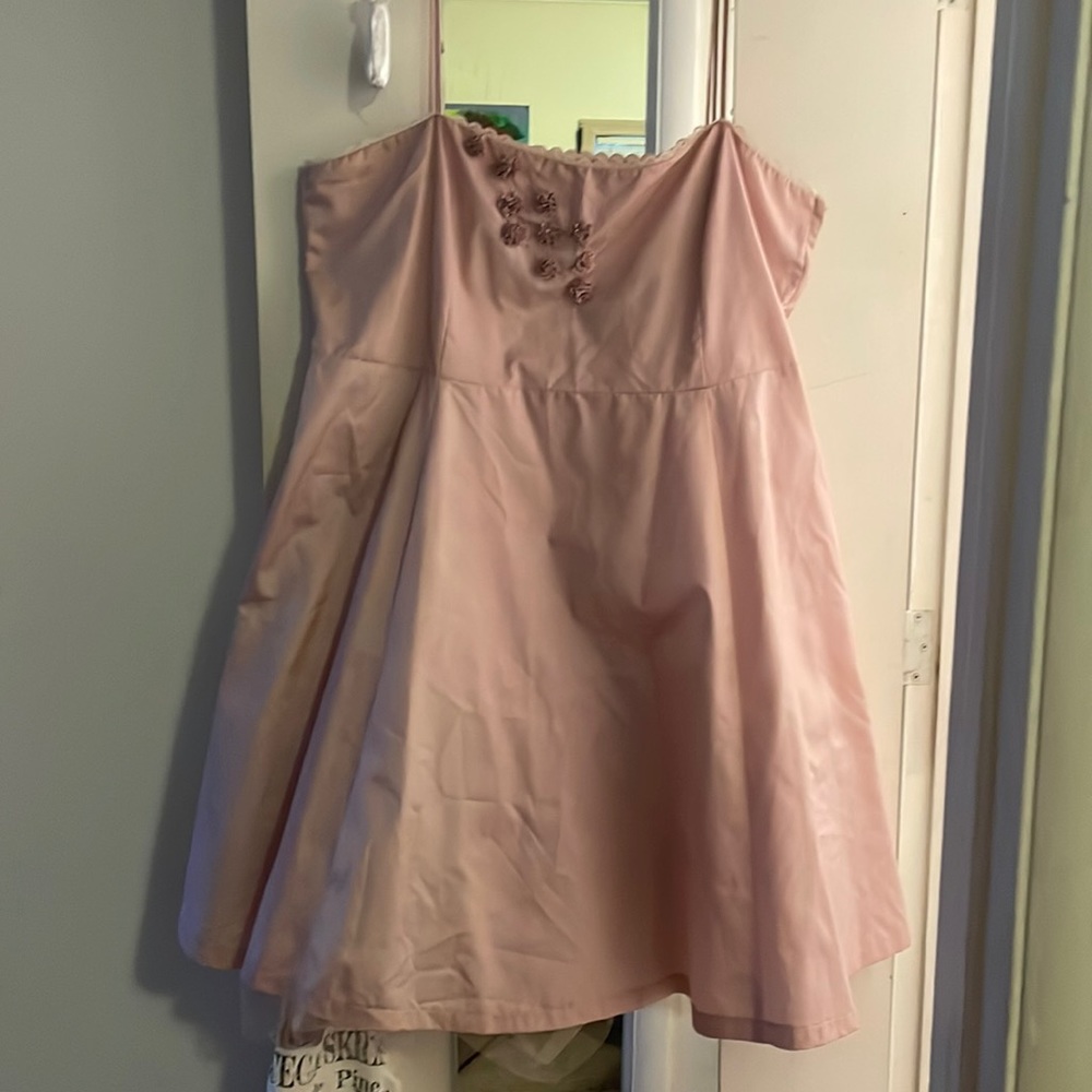 Blush pink plus sized dress